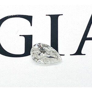 GIA Loose Certified 1.00 I2 F Color Pear Brilliant Diamond Natural